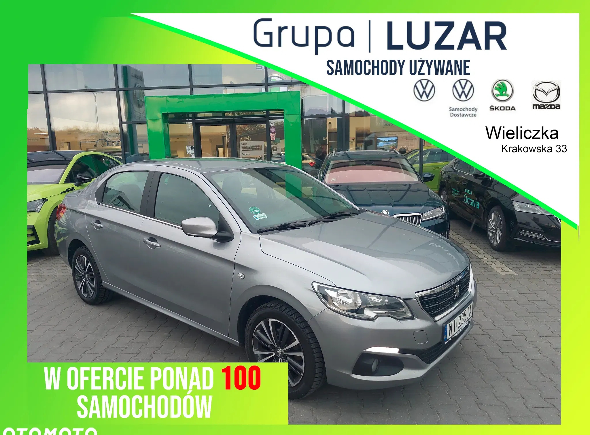 peugeot 301 Peugeot 301 cena 31900 przebieg: 155714, rok produkcji 2018 z Wieliczka